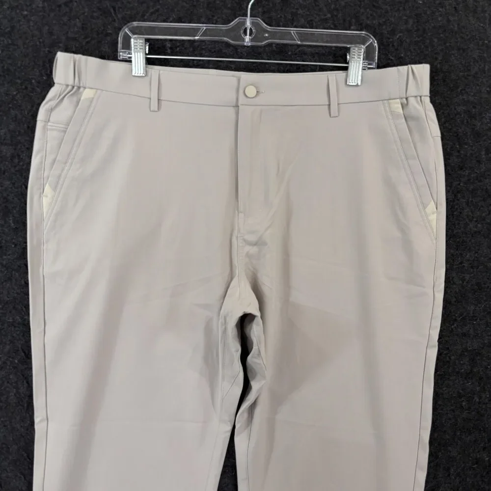 Jack Archer Jetsetter Pants Men's 38x32 Stone Khaki Microfiber Chino Casual